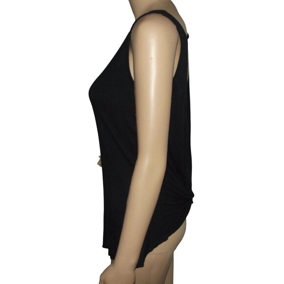 Express Tank Top XS Long One Eleven Black Soft Sexy twisted open back (0-2)shirt - Picture 3 of 10